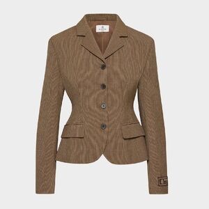 Aritzia Brown Houndstooth Blazer